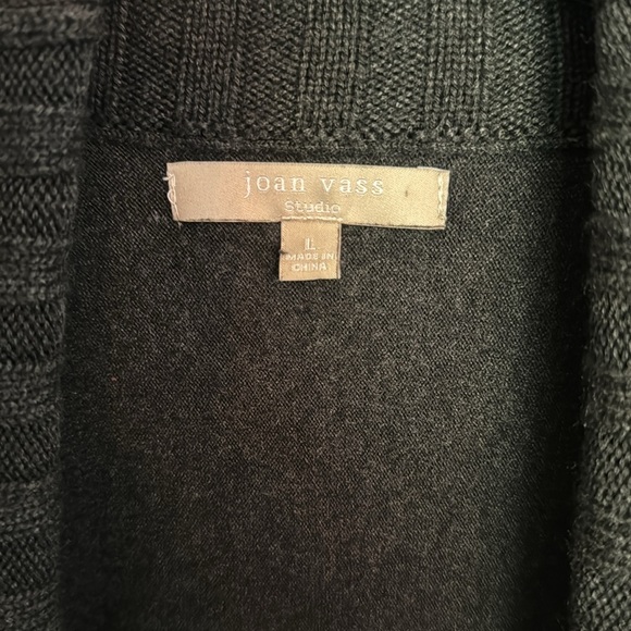 Joan vass gray open cardigan L - Picture 2 of 9